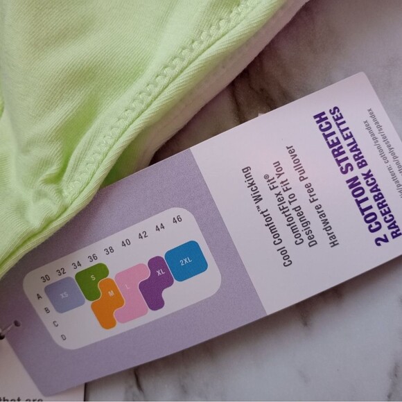 NWT Cotton Stretch Bralettes Size Large - Picture 3 of 5